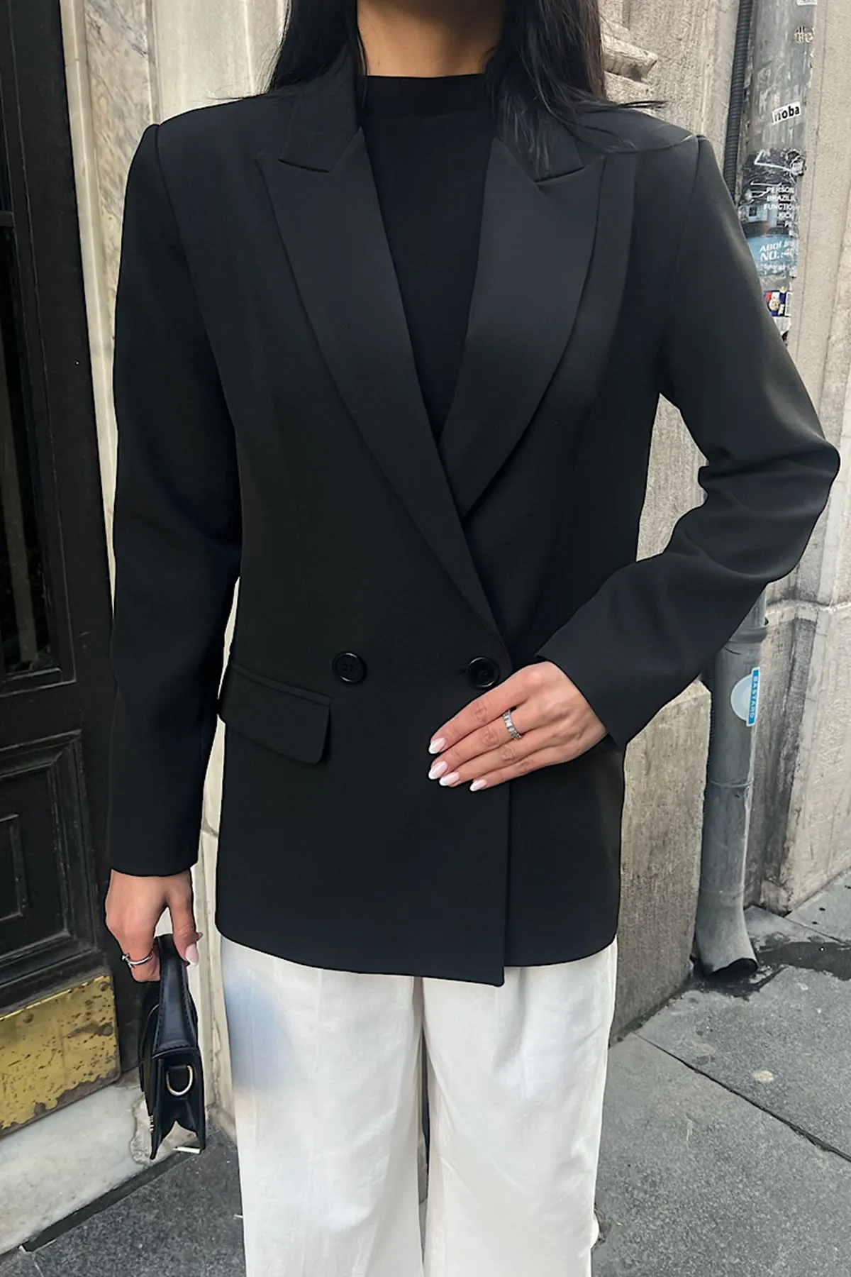 Oversize Blazer Ceket Siyah