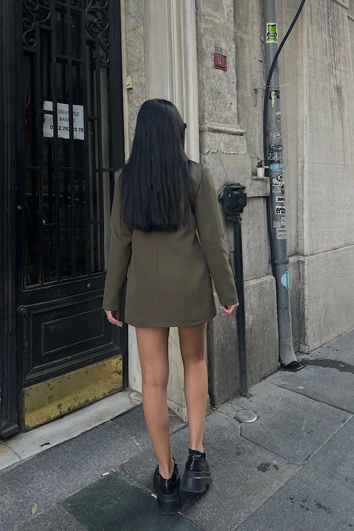 Oversize Blazer Ceket Haki