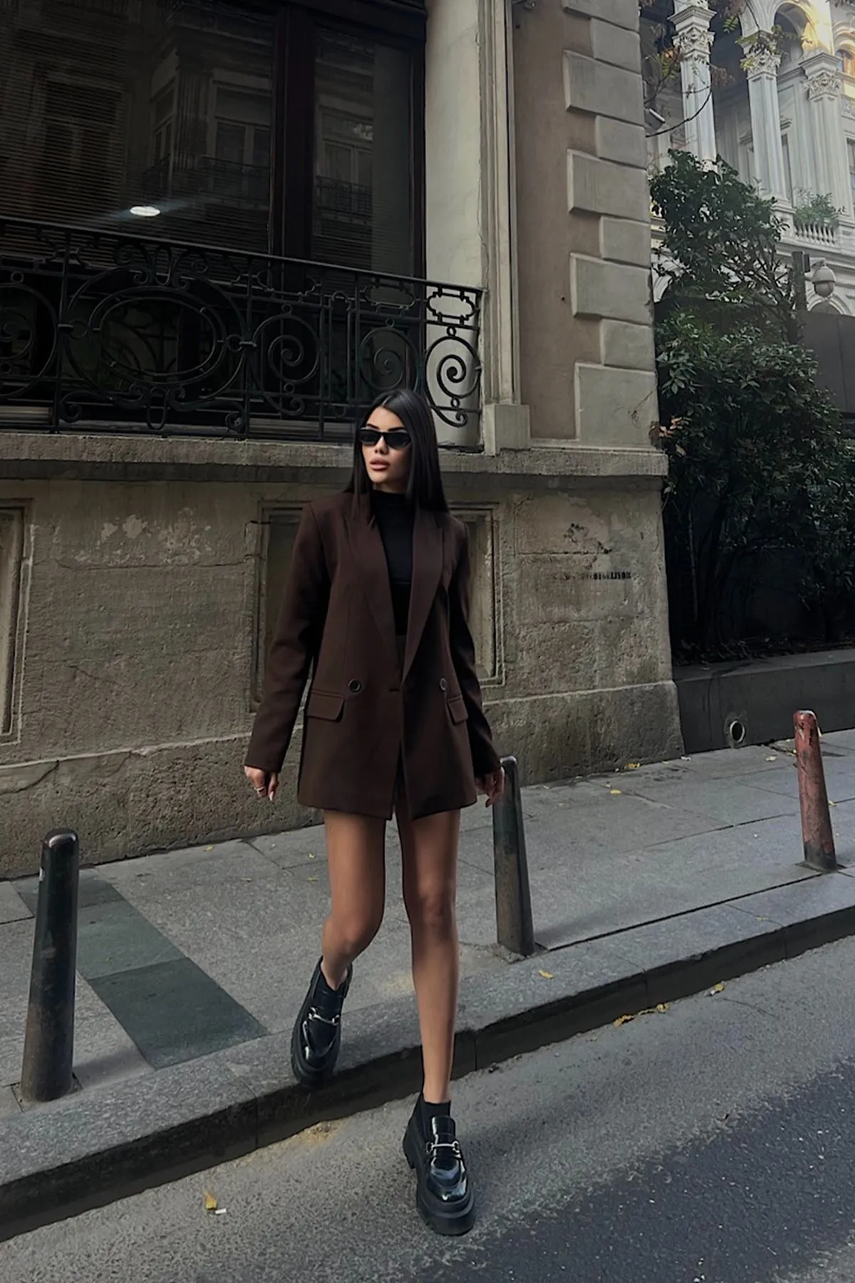 Oversize Blazer Ceket Kahverengi