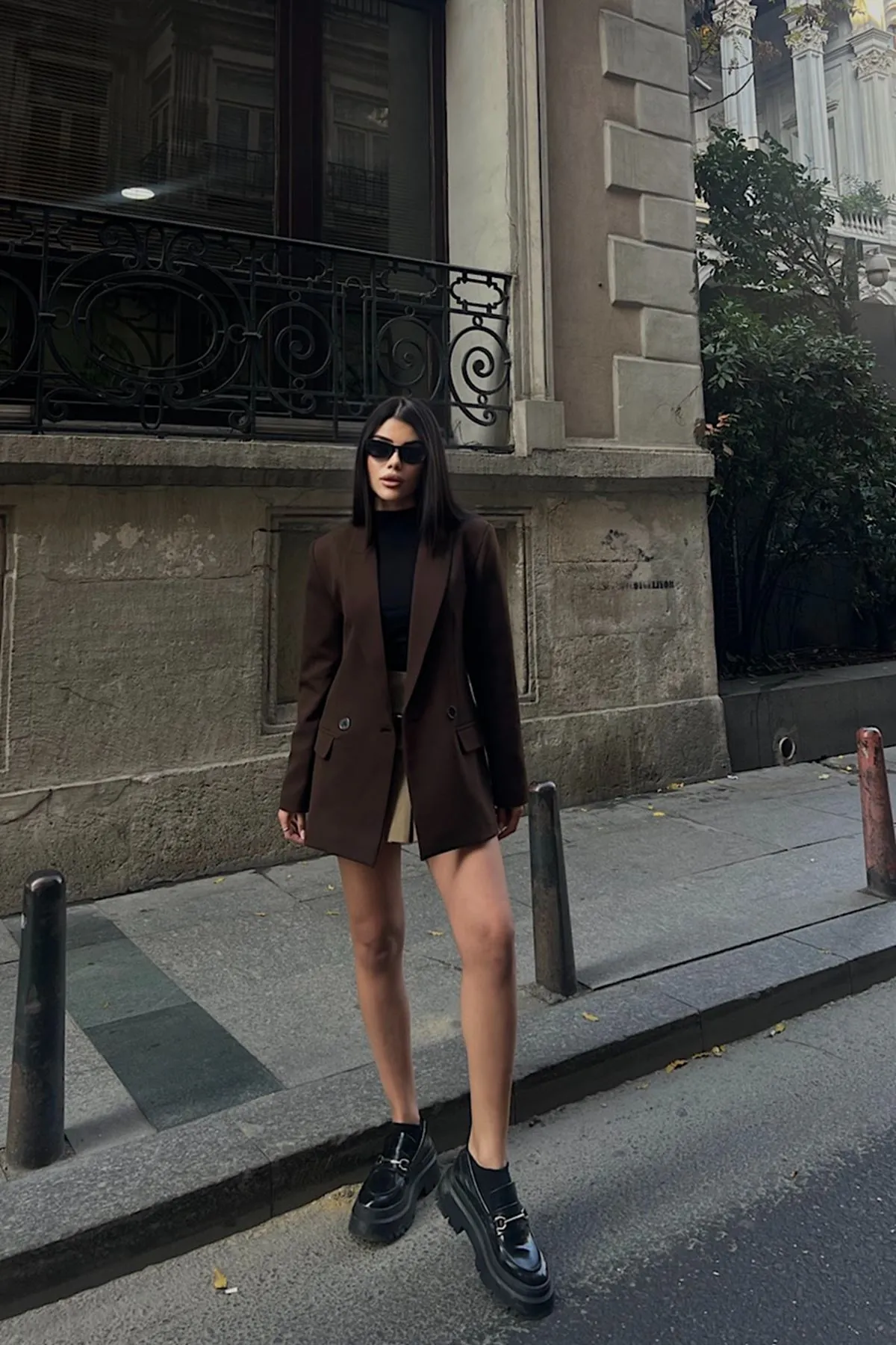 Oversize Blazer Ceket Kahverengi
