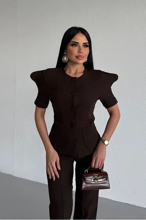Kasnak Kol Takım Kahverengi