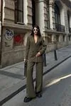Oversize Ceketli Takım Haki