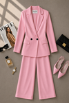 Oversize Ceketli Takım Pembe